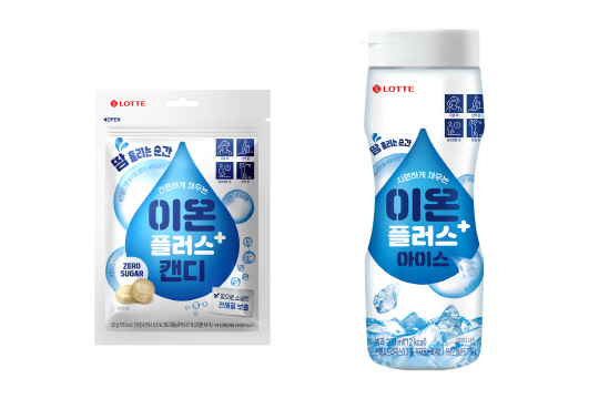 이온플러스+ 캔디와 빙과. 롯데웰푸드 제공